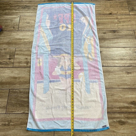 Vintage Cathy Guisewite Beach Towel 80s 90s Single Pretty Female - Picture 6 of 11